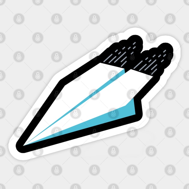 The Paper Plane Sticker by SPAZE